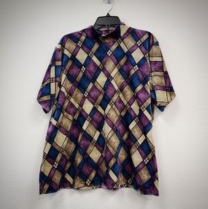 Bold, vintage, velvet shirt